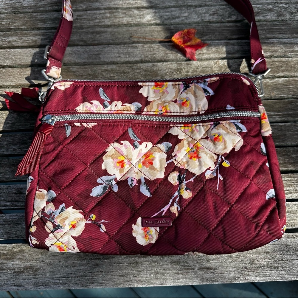Vera Bradley Blooms & Branches Triple Compartment Crossbody